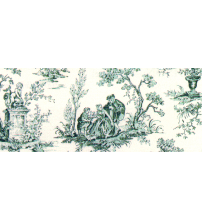 Green Toile Tablecloth 120"L x 60"W